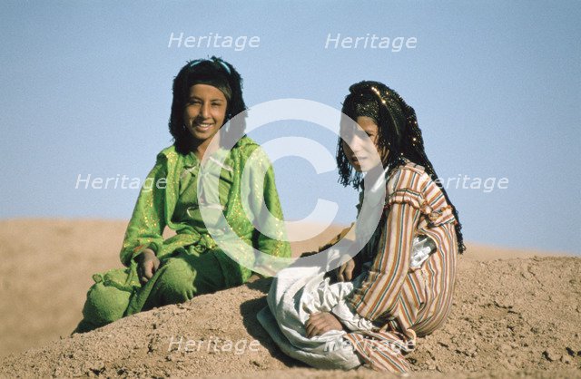 Two shepherdesses, Calah (Nimrud), Iraq, 1977.