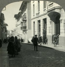 'Looking Down One of La Paz's Sloping Streets, Bolivia', c1930s. Creator: Unknown.