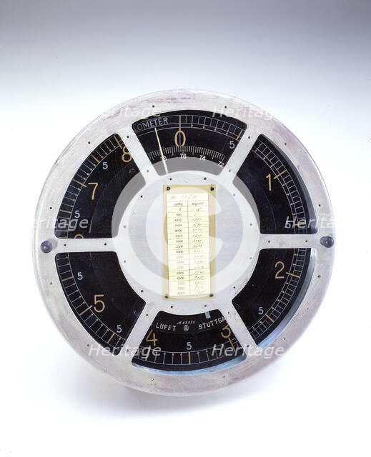Altimeter, Zeppelin, L-49. Creator: G Lufft.