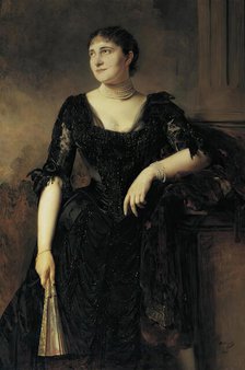 Portrait of a lady, 1887. Creator: Heinrich von Angeli.