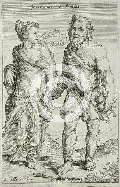 Vertumnus and Pomona, between 1607 and 1610. Creator: Workshop of Jacob Matham.