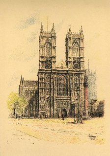 'Westminster Abbey', 1924. Creator: L A Hayes.