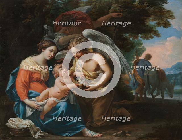 Rest on the Flight into Egypt, c. 1640. Creator: Charles Poërson (French, 1609-1667).