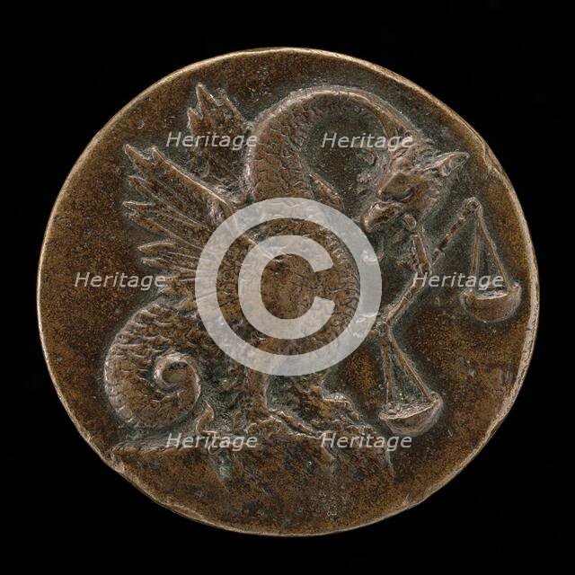 Winged Dragon with a Balance [reverse], late 15th - early 16th century. Creator: Antonio da Brescia.