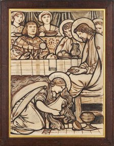 The Magdalen anointing Christ's Feet, 1863. Creator: Sir Edward Coley Burne-Jones.