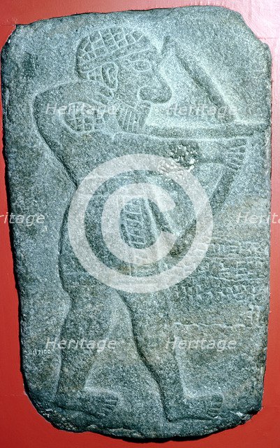 Hittite relief of an archer, Tell Halaf, Syria, c10th - 9th century BC. Artist: Unknown