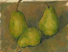 Three Pears, 1878/1879. Creator: Paul Cezanne.