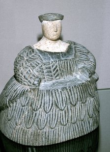 The Princess of Bactria wearing a Kaukenes dress, Bactrian, Late 3rd millenium. Artist: Unknown