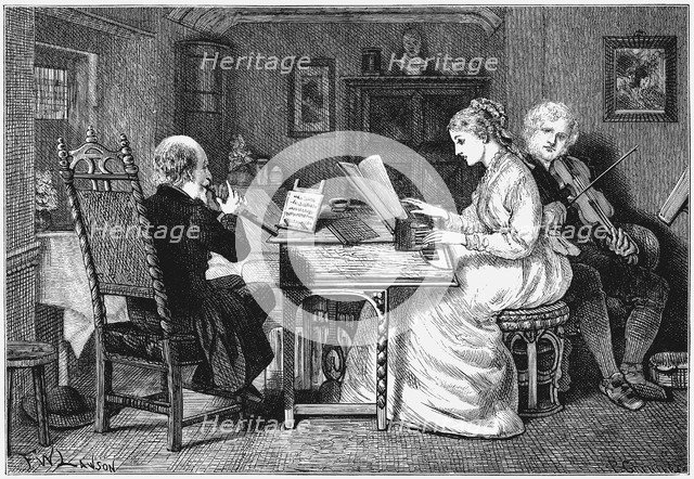 Making music, London, 1874. Artist: Francis Wilfrid Lawson