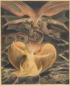 The Great Red Dragon and the Woman Clothed with the Sun, c. 1805. Creator: William Blake.