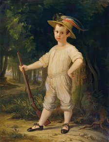 The Little Farmer (The Little Hunter), 1843. Creator: Wilhelm Von Kaulbach.