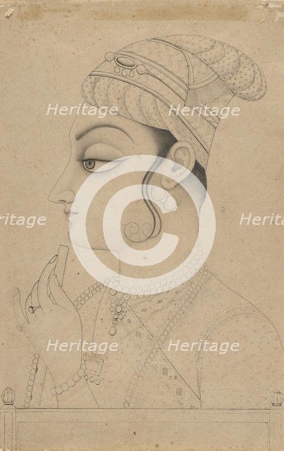 Woman Holding a Flute and Dressed as Krishna, mid-to late 18th century. Creator: Unknown.