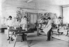 Five boys making tin utensils, Carlisle Indian School, Carlisle, Pennsylvania, 1901. Creator: Frances Benjamin Johnston.