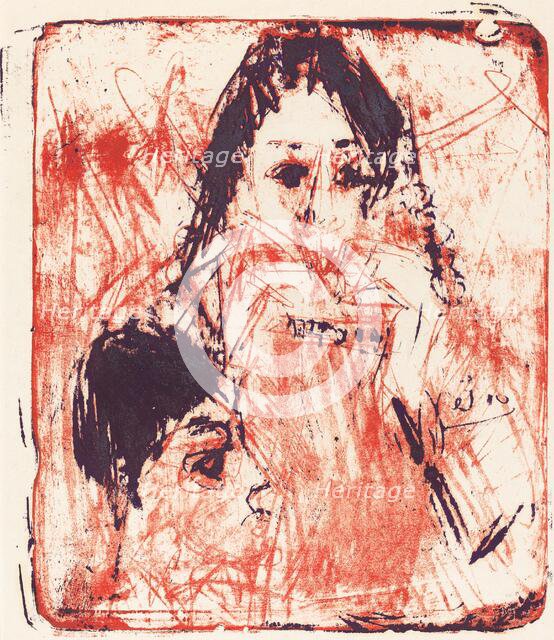 Harmonica Player, 1919. Creator: Ernst Kirchner.