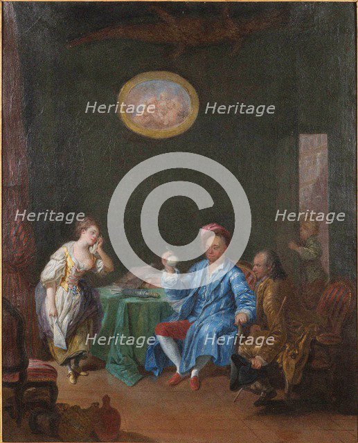 Joseph Balsamo, comte de Cagliostro, in his cabinet, creating an Homunculus.