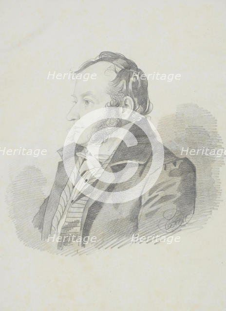 Portrait of E.E. Jungcurt, 1830s. Creator: Hampeln, Carl, von (1794-after 1880).
