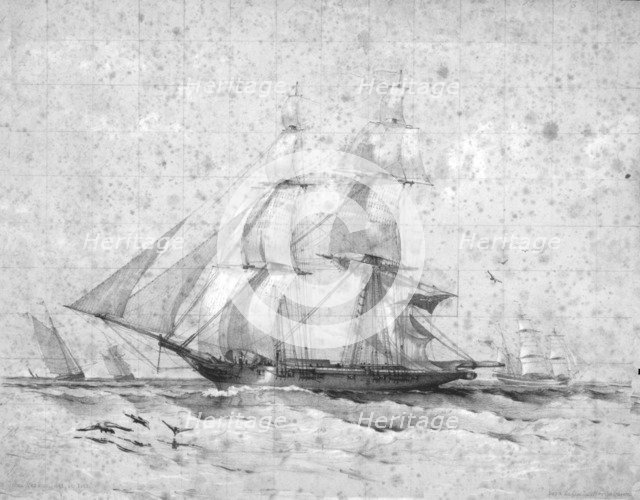 'H.M.B.Waterwitch, 10 Guns.', c1830s. Artist: Henry John Vernon.