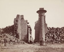 Gate of the Hypostyle Hall, Temple Of Karnak. Luxor, East, late 19th century. Creator: Henri Bechard.