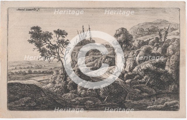 Paths Leading To a Stream, 17th century. Creator: Anthonie Waterloo.