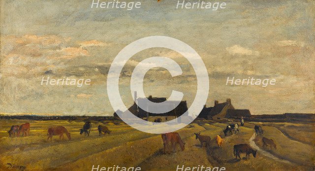 Farm at Kerity, Brittany. Artist: Daubigny, Charles-François (1817-1878)