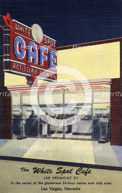 White Spot Cafe, Las Vegas, Nevada, USA, 1950. Artist: Unknown