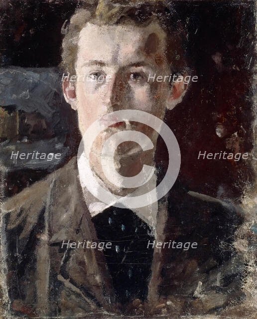 Self-portrait, 1882-1883. Creator: Munch, Edvard (1863-1944).