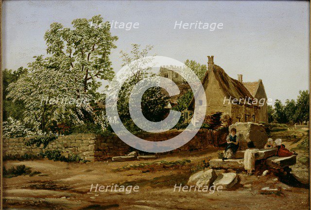 View of Marston, near Oxford, early 19th century. Artist: William Turner.