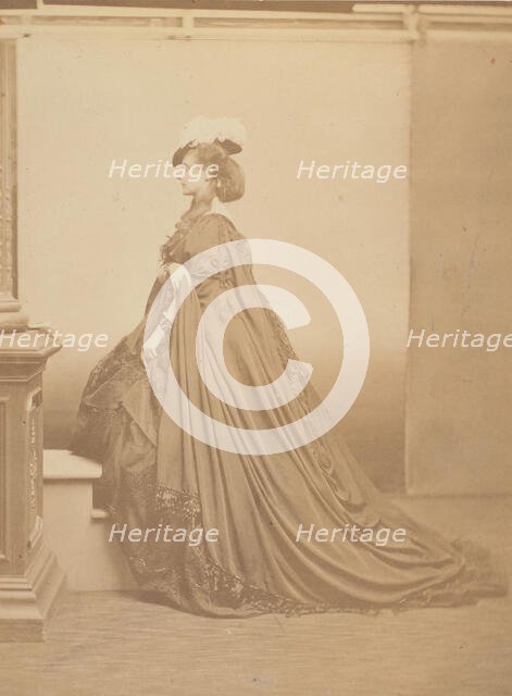 Le chapeau à plumes, 1860s. Creator: Pierre-Louis Pierson.