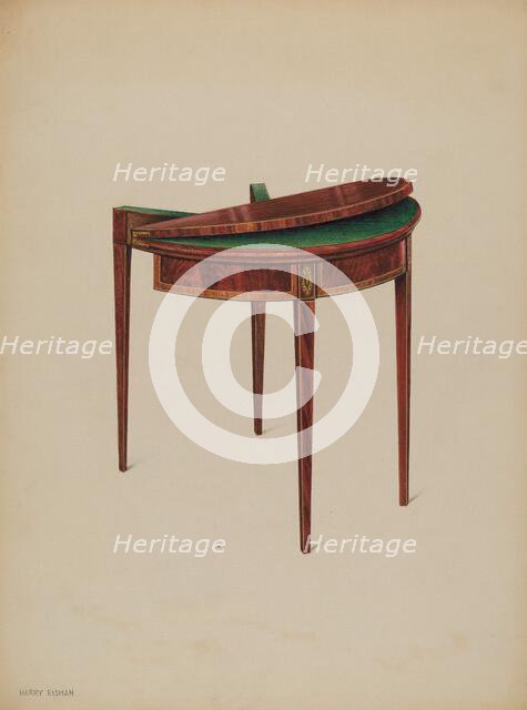 Card Table, c. 1937. Creator: Harry Eisman.