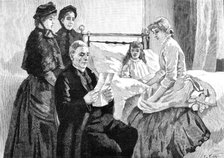 The Canon sat with this juvenile testament...as though it had been [a] manuscript of Milton, 1883. Creator: R. Taylor.