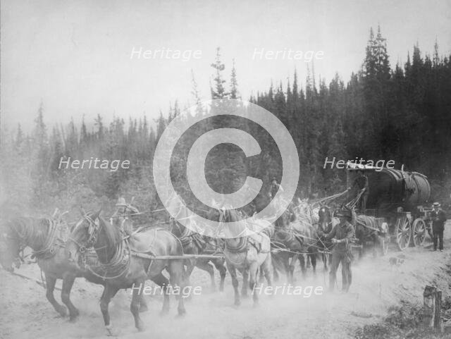 Horse team on the Overland Trail, between c1900 and 1927. Creator: Unknown.