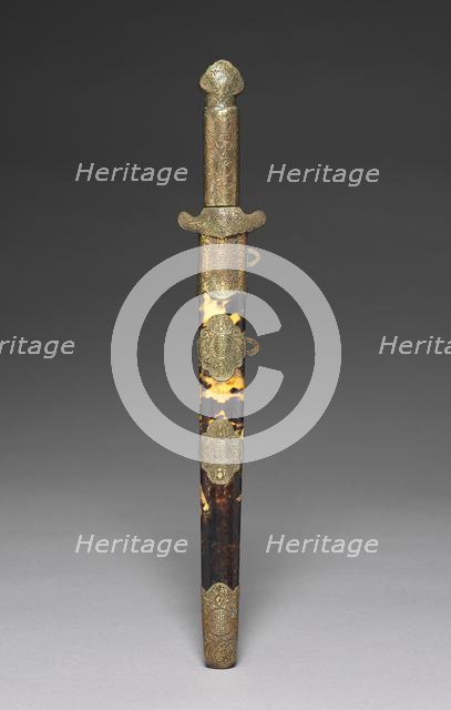Dagger and Scabbard, 1800s. Creator: Unknown.