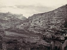 Mount Moriah, Jerusalem, from the Well of En Rogel, ca. 1857. Creator: Francis Frith.