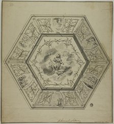 Ceiling Design with Saint Anthony of Padua Surrounded by Episodes from his Life and..., n.d. Creator: Unknown.