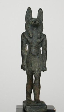 Statuette of the God Anubis, Egypt, Third Intermediate Period-Late Period, Dynasty 21-31... Creator: Unknown.