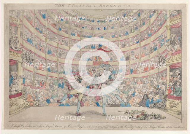 The Prospect Before Us, Respectfully dedicated to those Singers, Dancers, & Mu..., January 13, 1791. Creator: Thomas Rowlandson.