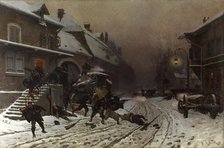 The Attack at Dawn, 1877. Creator: Alphonse de Neuville.