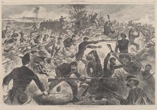 The War for the Union, 1862 - A Bayonet Charge, published 1862. Creator: Winslow Homer.