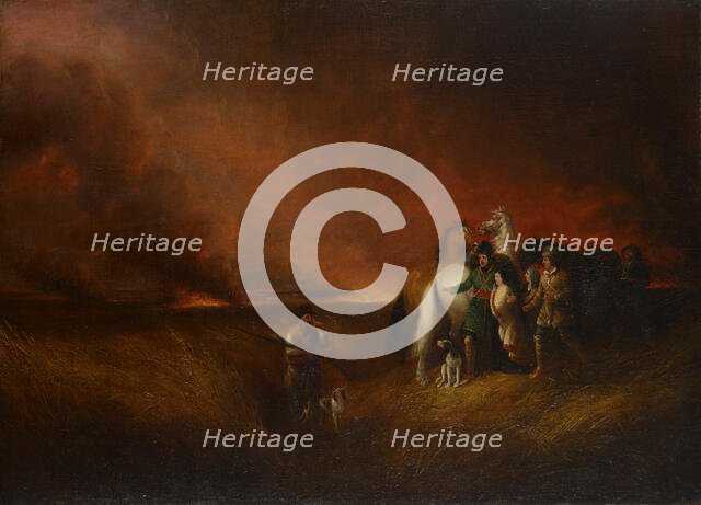 The Prairie on Fire, 1827. Creator: Alvan Fisher.