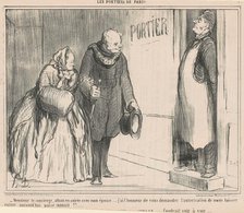 Monsieur le concierge, allant en soirée..., 19th century. Creator: Honore Daumier.