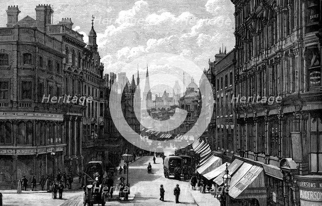 New Street, Birmingham, West Midlands, 1887. Artist: Unknown