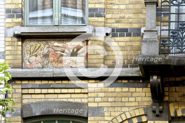Miscellaneous Brussels art nouveau details, Belgium, c2014-c2017. Artist: Alan John Ainsworth.