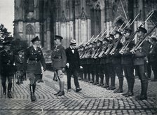 'Inspection of troops at the foot of Cologne Cathedral', 1919, (1945). Creator: Unknown.