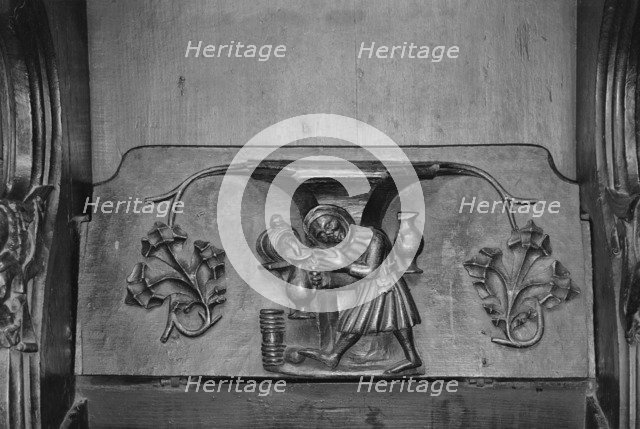 Misericord, St Laurence's Church, Ludlow, Shropshire, 1966. Artist: Laurence Goldman.