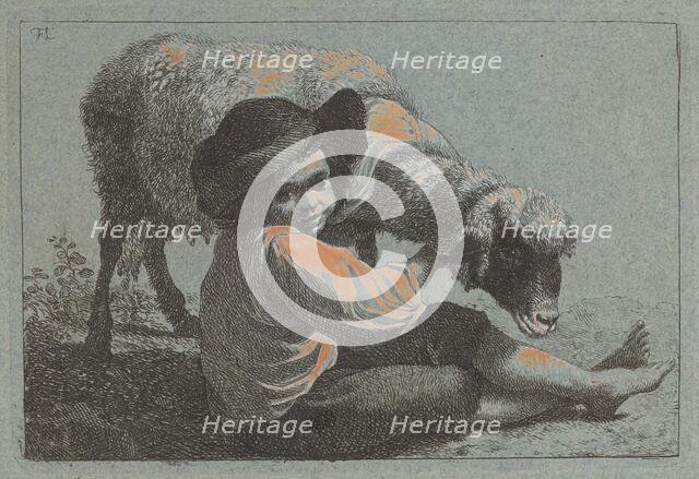 Seated Peasant Boy Holding a Sheep. Creator: Francesco Londonio.