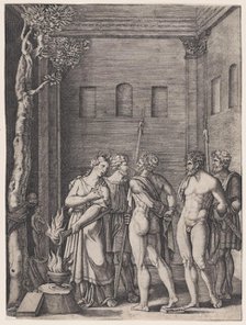 Iphigenia, ca. 1514-36. Creator: Agostino Veneziano.