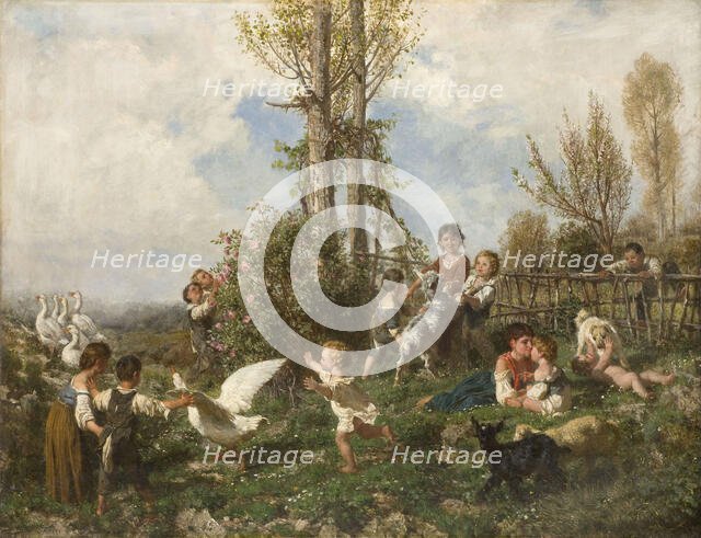 La primavera (Spring), 1868. Creator: Palizzi; Filippo (1818-1899).
