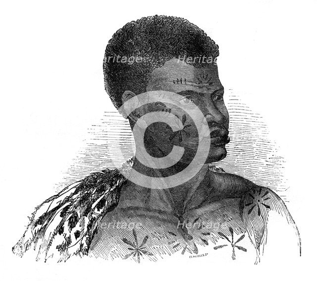 Native of Mozambique, 1848.Artist: Ebenezer Landells