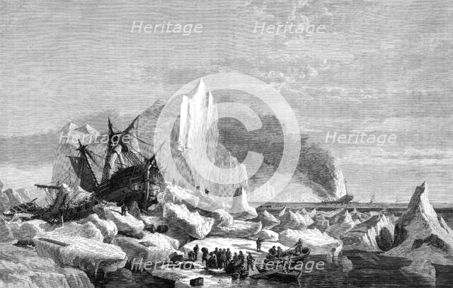 "Sealers Crushed by Icebergs", from the picture by W. Bradford, 1872. Creator: Unknown.