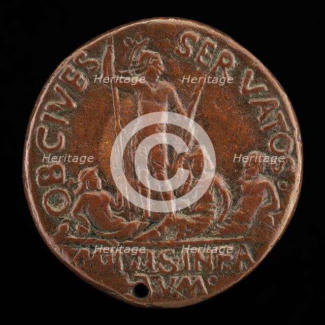 Figure in Antique Armor [reverse]. Creator: Bertoldo di Giovanni.